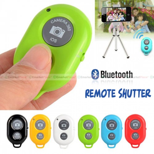 รีโมทชัตเตอร์ไร้สาย คุณภาพดี Bluetooth remote shutter iOS,Android สั่งได้ไกลกว่า 10m